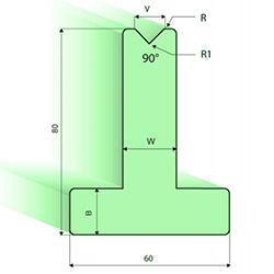 90度T型下模，高度80mm