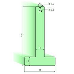 85度T型下模，高度120mm