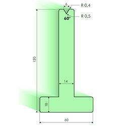 60度T型下模，高度120mm