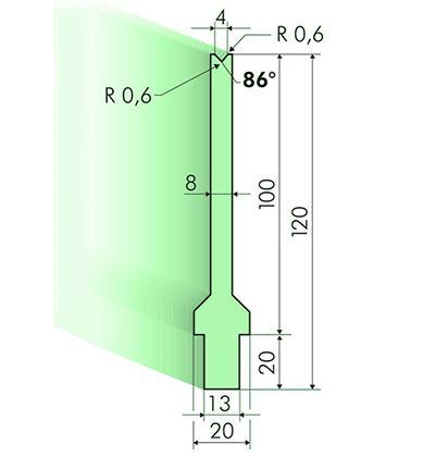 86度下模, 高度120mm