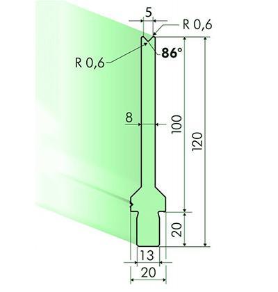 86度下模, 高度120mm