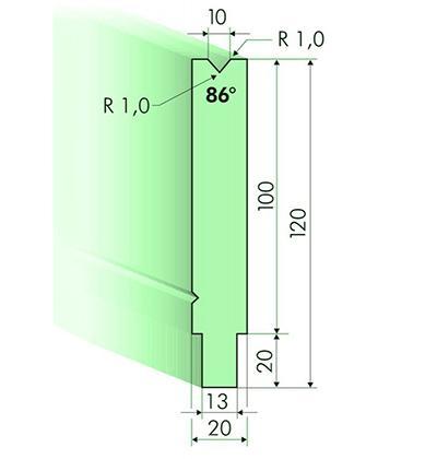 86度下模, 高度120mm