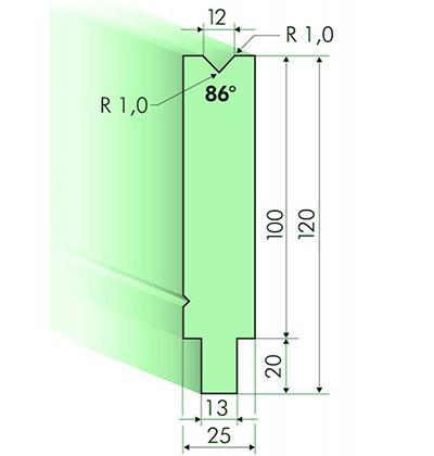 86度下模, 高度120mm