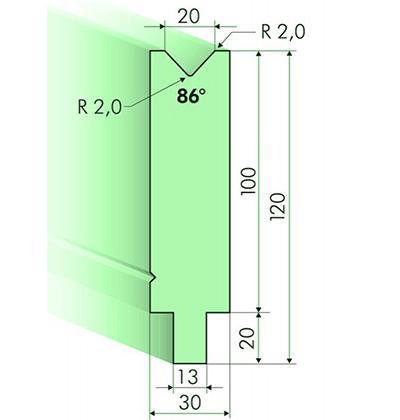 86度下模, 高度120mm