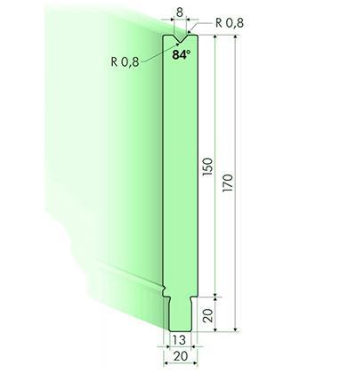84度下模, 高度150mm