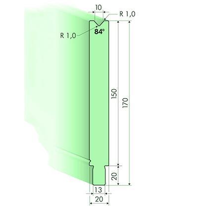 84度下模, 高度150mm