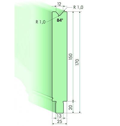 84度下模, 高度150mm