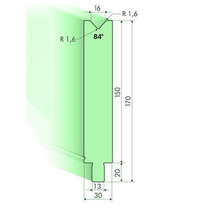 84度下模, 高度150mm