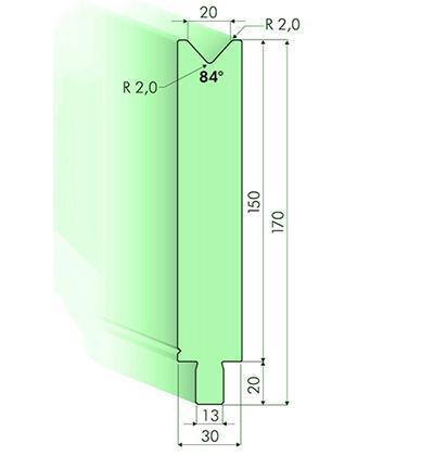 84度下模, 高度150mm