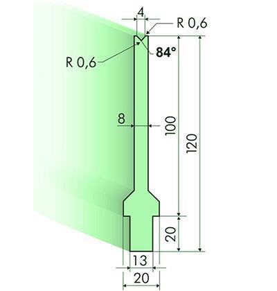 84度下模, 高度100mm