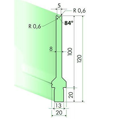84度下模, 高度100mm