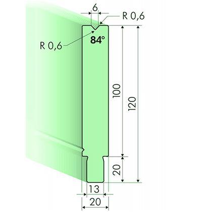 84度下模, 高度100mm
