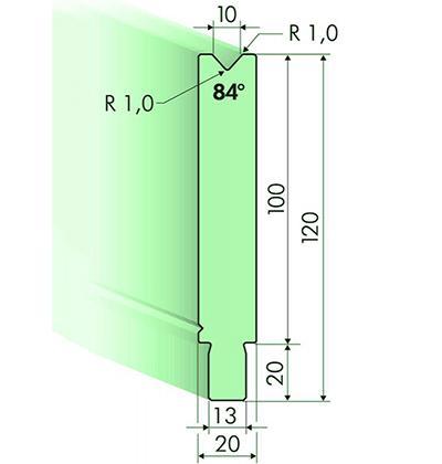 84度下模, 高度100mm