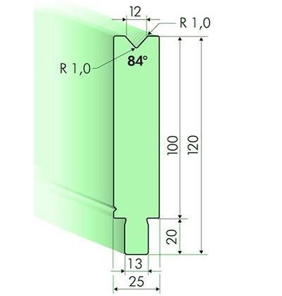 84度下模, 高度100mm