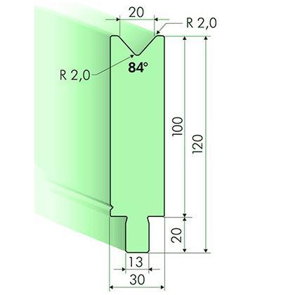 84度下模, 高度100mm