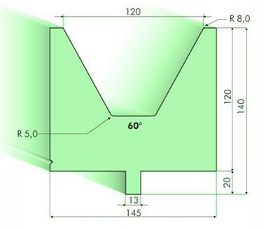 60度下模, 高度120mm