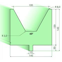 60度下模, 高度120mm