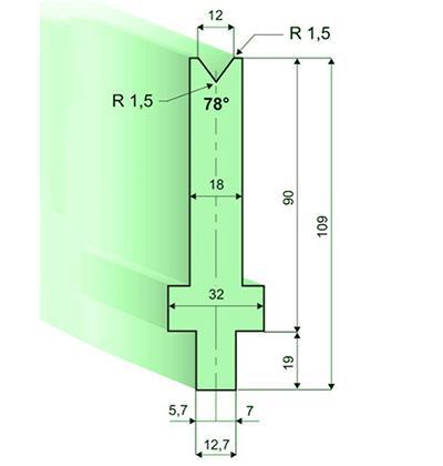 78度下模, 高度90mm
