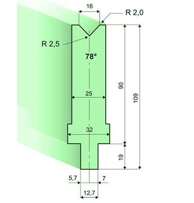 78度下模, 高度90mm