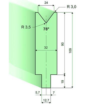 78度下模, 高度90mm