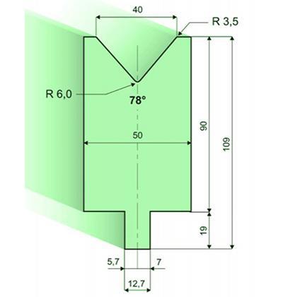 78度下模, 高度90mm