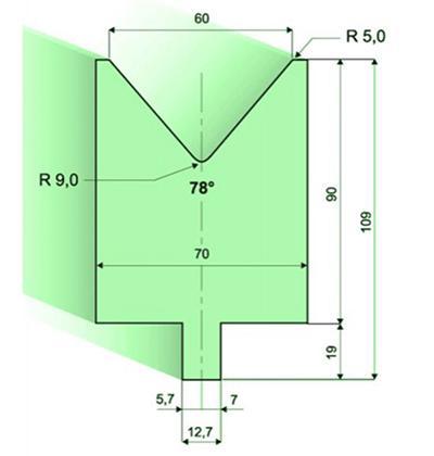 78度下模, 高度90mm