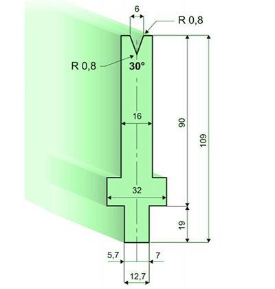 30度下模, 高度90mm