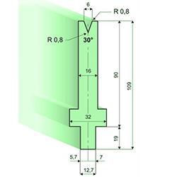 30度下模, 高度90mm