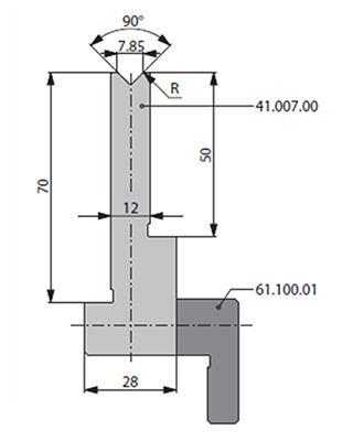 90度下模, 高度86mm