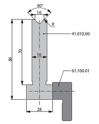 90度下模, 高度86mm