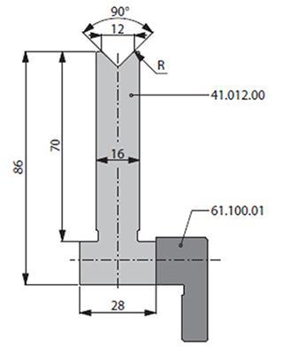 90度下模, 高度86mm