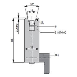 30度下模, 高度86mm