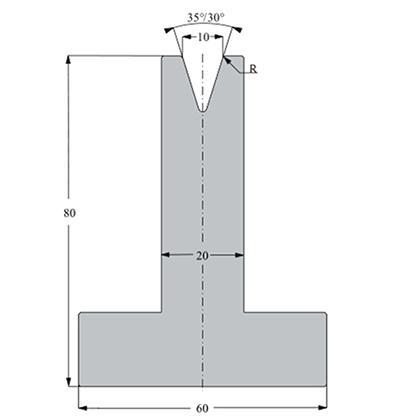 35度下模, 高度80mm