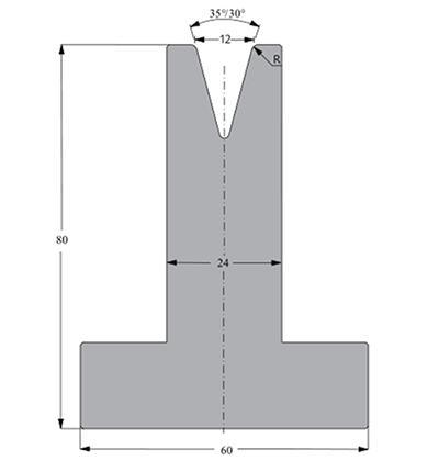 35度下模, 高度80mm