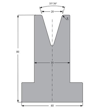35度下模, 高度80mm