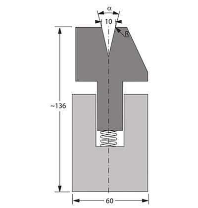 35度下模, 高度80mm