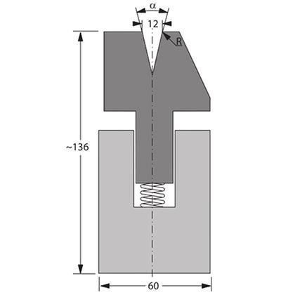 35度下模, 高度80mm