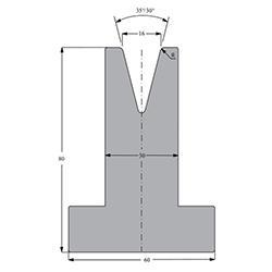 35/30度下模, 高度80mm