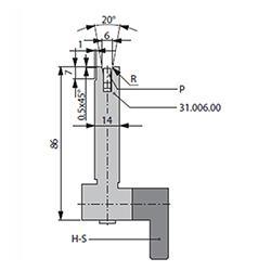 20度下模, 高度86mm