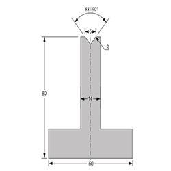 88/90度下模, 高度80mm