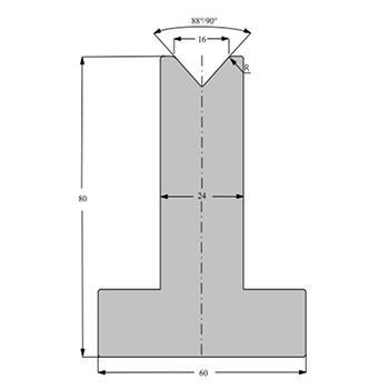 88/90度下模, 高度80mm