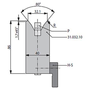 80度下模, 高度86mm