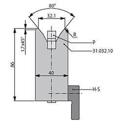 80度下模, 高度86mm