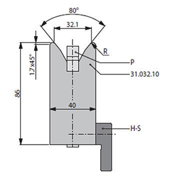 80度下模, 高度86mm