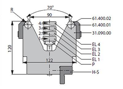 70度下模, 高度120mm