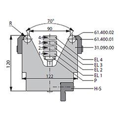 70度下模, 高度120mm