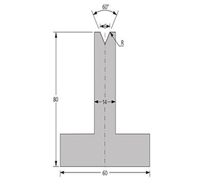 60度下模, 高度80mm