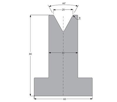 60度下模, 高度80mm