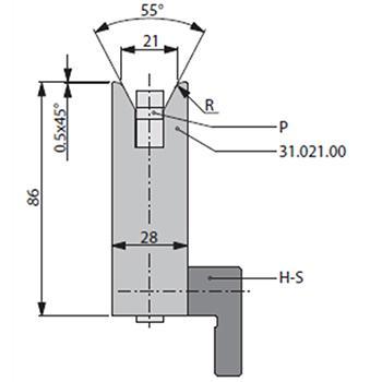 55度下模, 高度86mm