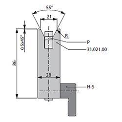 55度下模, 高度86mm